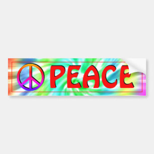Peace Sign Tie-Dye Bumper Sticker Autoaufkleber