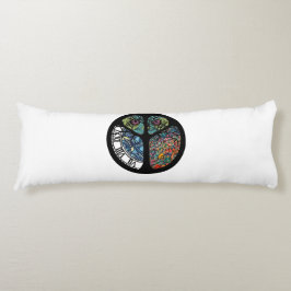 Peace Sign Tree Owl farbenfrohe Gestaltung Seitenschläferkissen