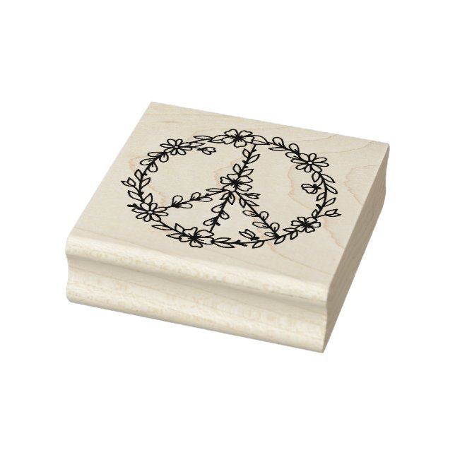 Peace Sign Wood Art Briefmarke Gummistempel (Stempel)