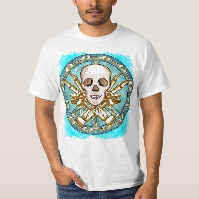 Peace Skeleton Skull T - Shirt (Vorderseite)