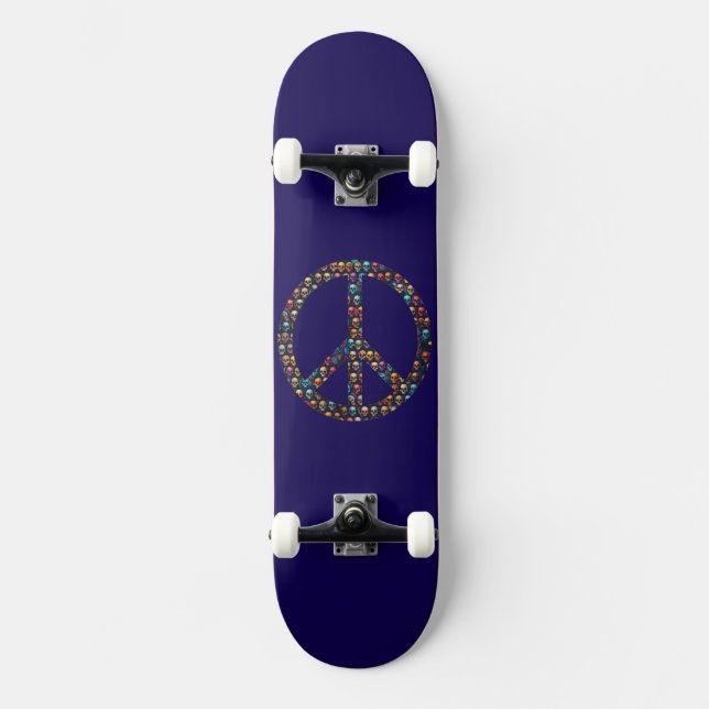 Peace Skulls Skateboard Design (Vorderseite)