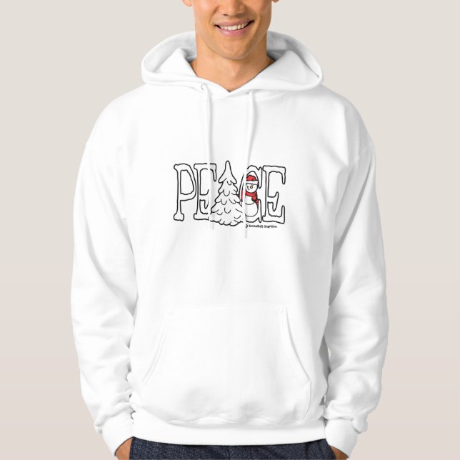 Peace Snowman Hoodie (Vorderseite)