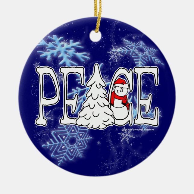 Peace Snowman Ornament (Vorne)