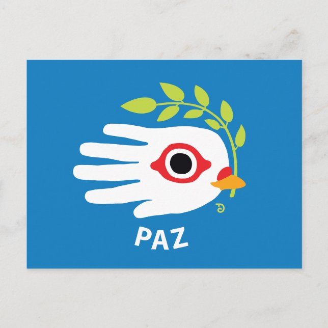 Peace Spanish Postcard Postkarte (Vorderseite)