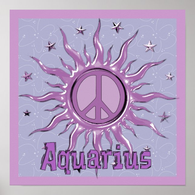 Peace Sun Aquarius Poster (Vorne)