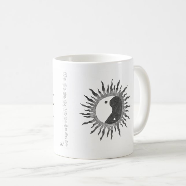 Peace Sun Coffee Tasse (VorderseiteRechts)