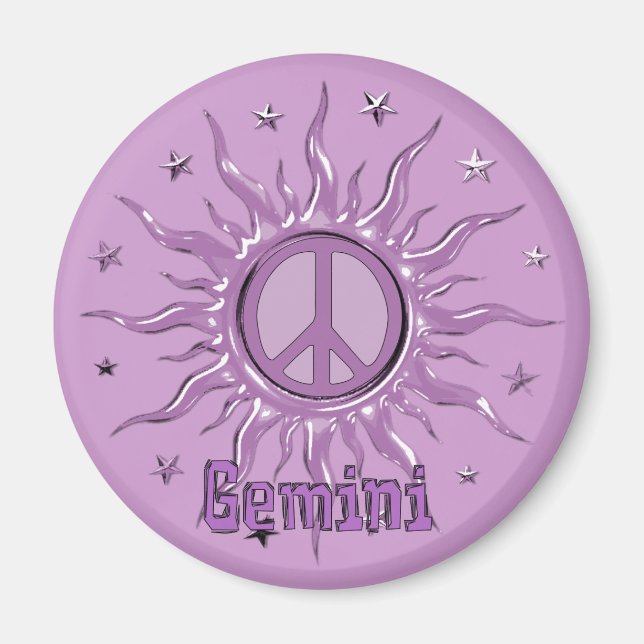 Peace Sun Gemini Magnet (Vorne)