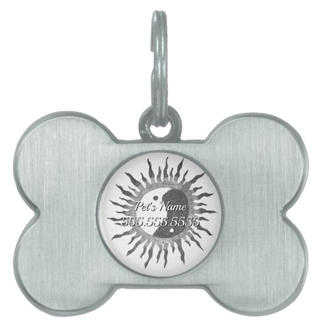 Peace Sun Pet ID Tag Tiermarke (Vorderseite)