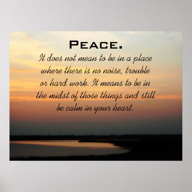 Peace Sunset Poster (Vorne)
