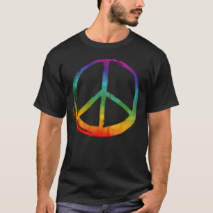 PEACE Symbol - 60er Psychedelic Hippie Krawatte-Dy T-Shirt