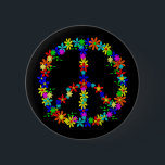 Peace Symbol Flower Power Button<br><div class="desc">Peace Symbol Friedenszeichen Flower Power</div>