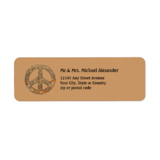Peace Symbol Gold und Beige