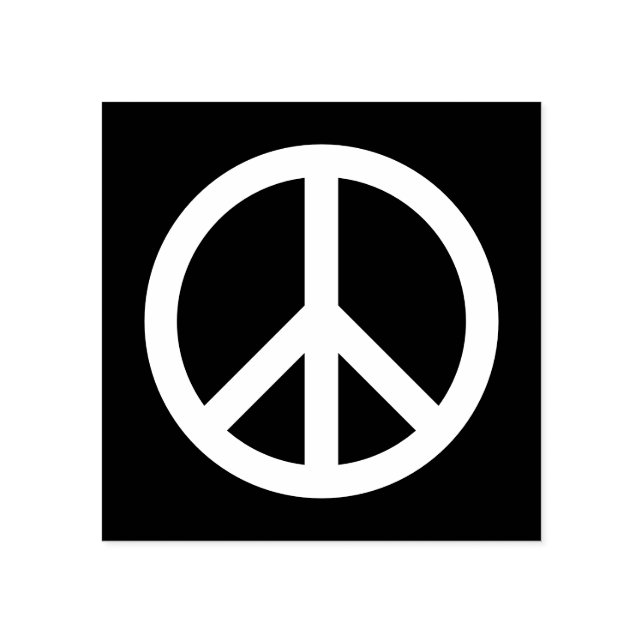 PEACE-Symbol Gummistempel (Prägung)