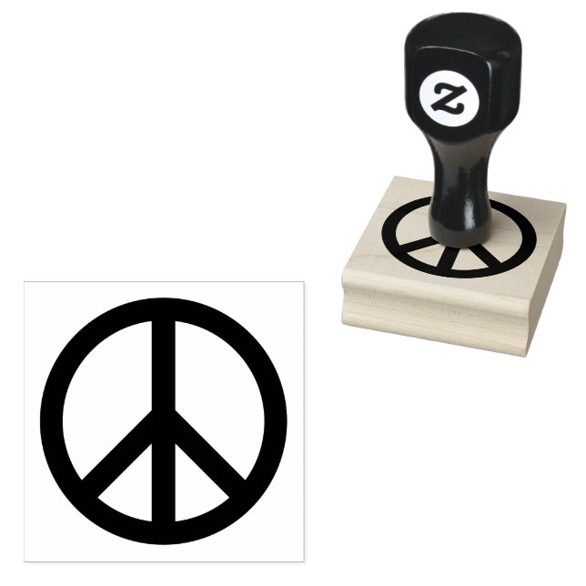 PEACE-Symbol Gummistempel (Stempel)