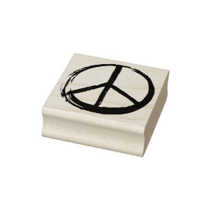 Peace Symbol Hippie Liebe No War 1960s Zeichen Gummistempel