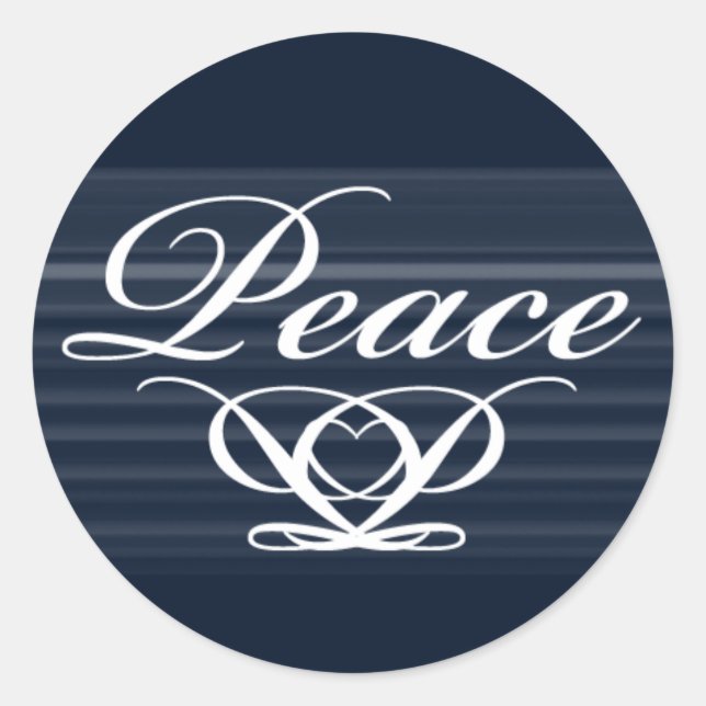 Peace Symbol Holiday Weihnachtskleber Runder Aufkleber (Vorderseite)