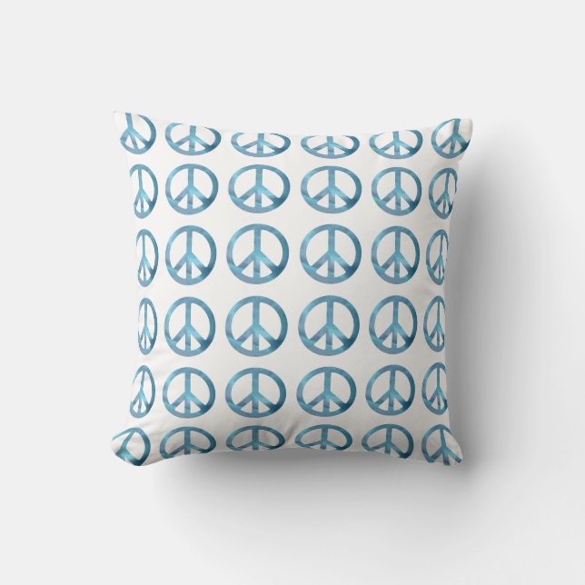 PEACE SYMBOL ICON MOTIF KISSEN (Vorderseite)