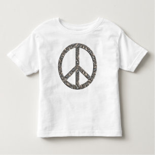 PEACE-Symbol - SILVER Kleinkind T-shirt