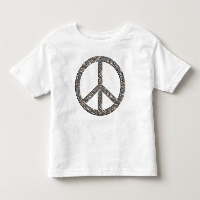 PEACE-Symbol - SILVER Kleinkind T-shirt (Vorderseite)