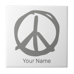 Peace Symbol Vintag Sign for Friedlich Hippie Fliese