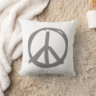 Peace Symbol Vintag Sign for Friedlich Hippie Kissen