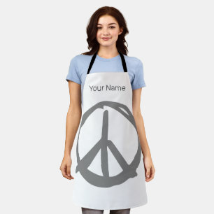 Peace Symbol Vintag Sign for Friedlich Hippie Schürze