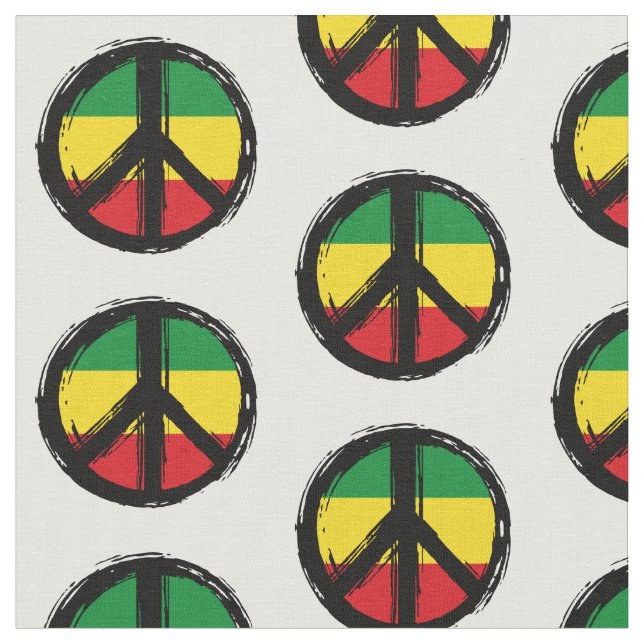 Peace Symbol with reaggae style Stoff (Nahaufnahme)