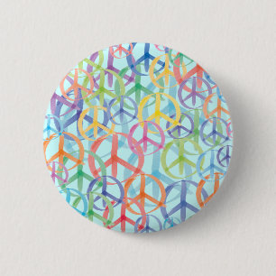 Peace Symbols Art Button