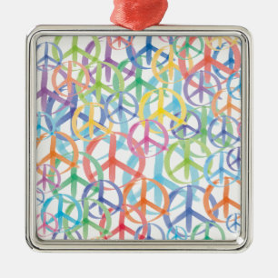 Peace Symbols Art Ornament Aus Metall