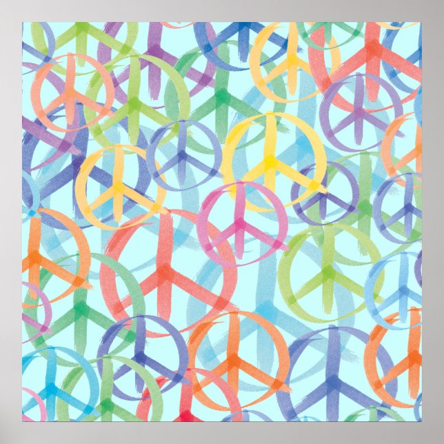 Peace Symbols Art Poster (Vorne)