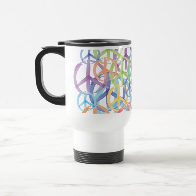 Peace Symbols Art Reisebecher (Links)
