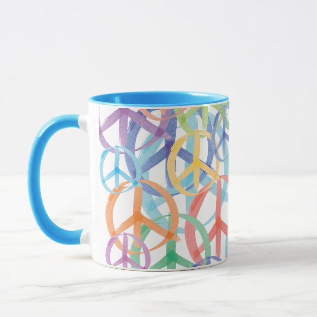 Peace Symbols Art Tasse (Links)