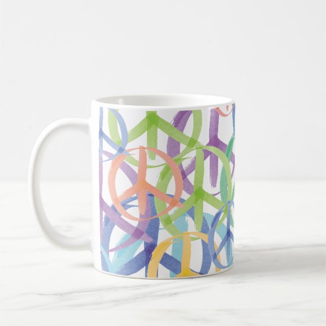 Peace Symbols Art Tasse (Links)