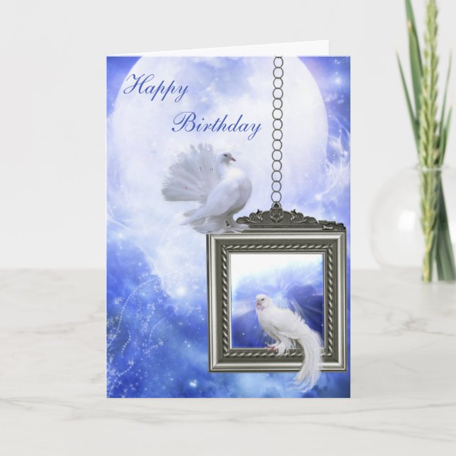 Peace Taube Birthday Card Karte (Vorderseite)