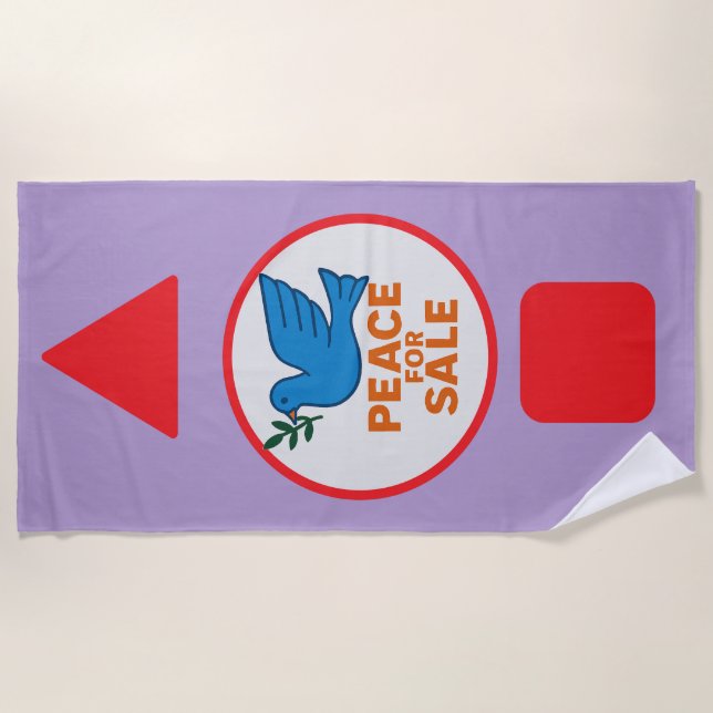 Peace theme designed beach Towel Strandtuch (Vorderseite)