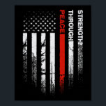 Peace Through Strength Distressed Flag Usa  Poster<br><div class="desc">Peace Through Strength Distressed Flag Usa</div>