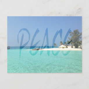 Peace Transparency White Graffiti Postcard Postkarte