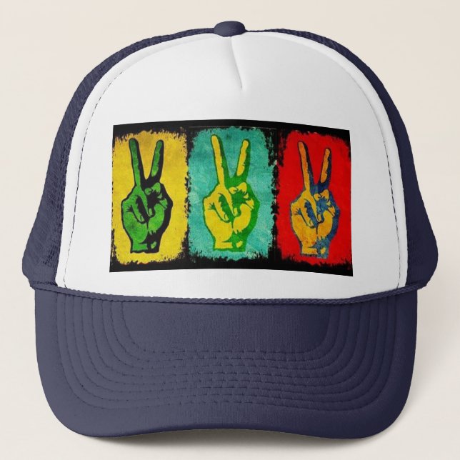 Peace Trucker Hat Truckerkappe (Vorderseite)