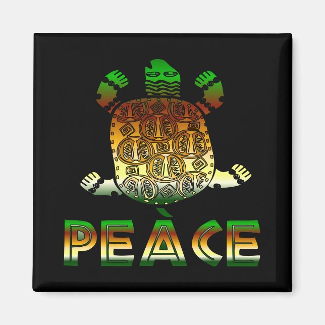Peace Turtle Magnet (Vorne)