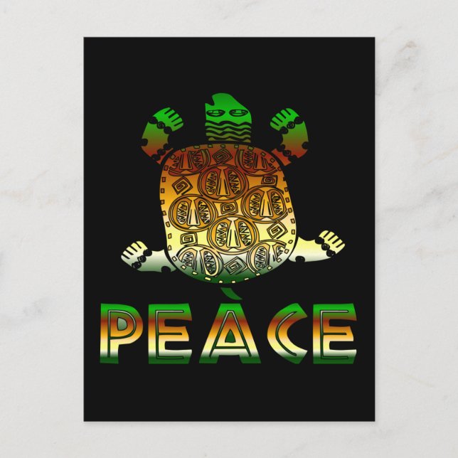 Peace Turtle Postkarte (Vorderseite)