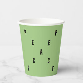 Peace Typography Pappbecher
