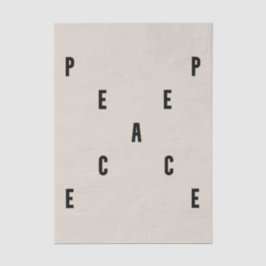 Peace Typography Seidenpapier