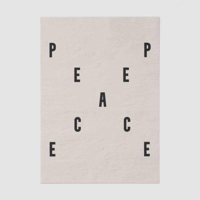 Peace Typography Seidenpapier (Vorderseite)