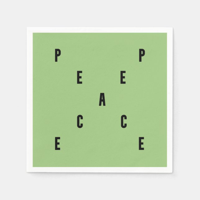 Peace Typography Serviette (Vorderseite)