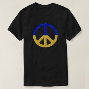 Peace Ukraina Flag Glitzer T - Shirt
