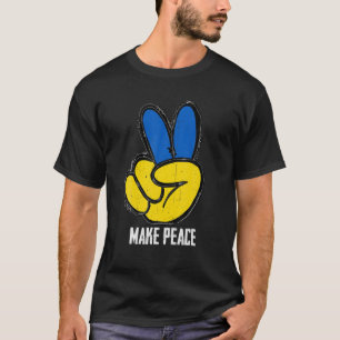 Peace Ukraine Vintag ukrainische Fahne Männer Frau T-Shirt