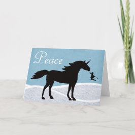 Peace Unicorn und Fairy Winter Weihnachten