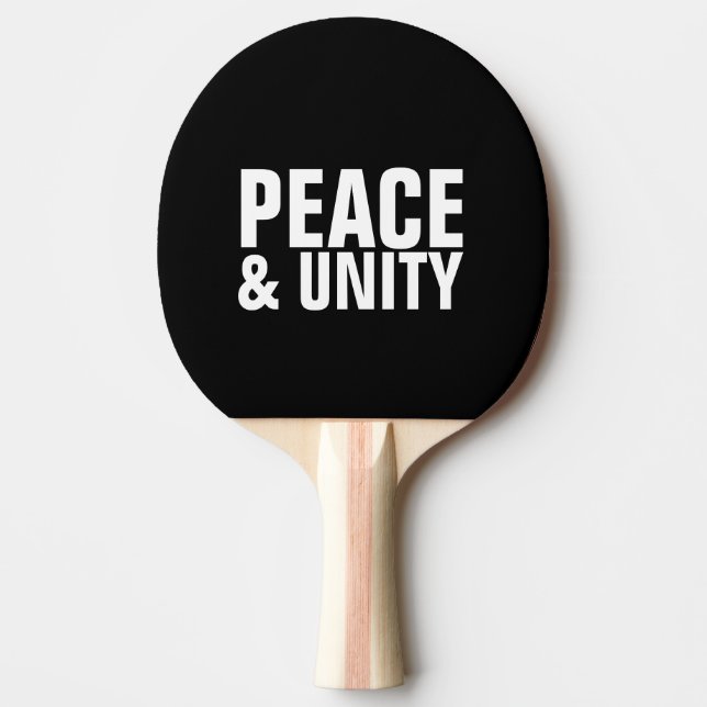 PEACE & UNITY Ping Pong Paddle Tischtennis Schläger (Vorderseite)
