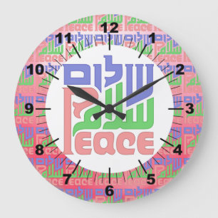 Peace wall clock große wanduhr