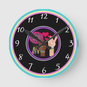 Peace Wall Clock Runde Wanduhr